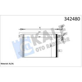 Resim Kale Mtxdpn Klima Kondenseri Vw Multivan V-Transporter T5 Box-Bus Al-Al 