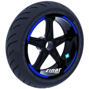 Resim Double Stripe Tasarımlı Reflektif Mavi Jant Şeridi Sticker Çınar Extreme 