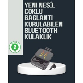 Resim Techno Stock Kablosuz Bluetooth 5.0 Kulaklık – 300MAH Şarj Kutusu 