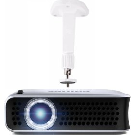 Resim Lenatech Mini Projeksiyonlar İçin Beyaz Askı Aparatı 15.5 cm Açı Ayarlı Özellikli 