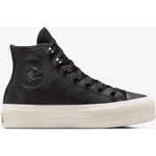Resim Converse Siyah Kadın Deri Lifestyle Ayakkabı A08312C.001-CHUCK Taylor All Staar 