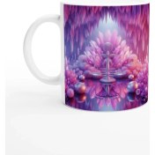 Resim Terazi Burcu Baskılı Kahve Kupası - Büyülü Kristal Mağarası Temalı Vs3 