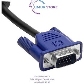 Resim Vga Kablo 15 Pin Erkek/erkek 15 Metre Hytech Ht-vga15 