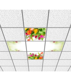 Resim Gök Panel 60 x 60 LED Panel Aydınlatma Desenli 3x3 5'li Grup Özel Seri 46511429SA 