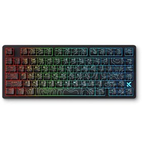 Resim Mchose Jet 75 E-sport Black Topographic %75 Hall Effect Kailh Magnetic God Manyetik Switch RGB Hotswap Mekanik Gaming Klavye 
