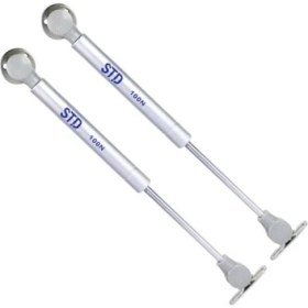 Resim Genel Dolap Amortisörü Gazlı Piston, 100 Newton, Gri Renk, Mobilya Makasları, 2 Adet 