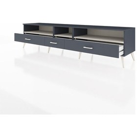 Resim Hyperion Tv Ünitesi 3 Raflı 3 Çekmeceli 220x44x51 Antrasit-aytaşı/antrasit Aytası/antrasıt - Antrasıt 