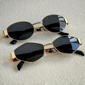 Resim 2'li Paket Erkek Trend Gözlük Seti, Retro Rombo Oval Metal Çerçeve Unisex Günlük Kullanım Stili 