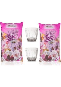 Resim Orkide Toprağı 6L 2 Adet Şeffaf Orkide Saksısı 1.5 L 