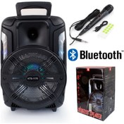 Resim Bluetooth Hoparlör Taşınabilir / Karaoke / Extra Bass / Led Işıklı / 8'inç Kts-1089 