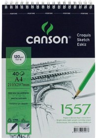 Resim Telli Eskiz Defteri Canson 1557 A4 Spiralli 40 Yaprak 1 Adet 120 Gr 210x297 Mm Üstten Açılmalı Karakalem Sketch Book 