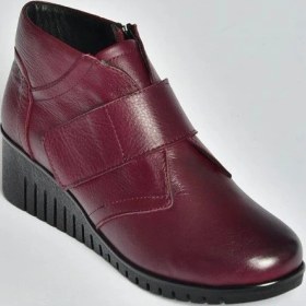 Resim Fox Shoes V324501903 Bordo Hakiki Deri Cırtlı Kadın Bot Bordo-hakiki Deri 