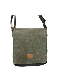 Resim Old Cotton Cargo Kaliteli Su Geçirmez Kanvas Postacı Çantası Western Bag 25 Cm X 30 Cm Haki - Kahverengi 