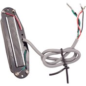 Resim Gümüş Raylı Elektro Gitar Siyah Gövde Için Çift Raylı Humbucker Manyetik 