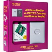 Resim Fujifilm Instax Square Link Akıllı Telefon Yazıcısı Bundle Box Beyaz 