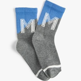 Resim Koton Tenis Çorabı Baskılı Pamuk Karışımlı Antrasit 4wkb80052aa 4WKB80052AA931 Antrasit 