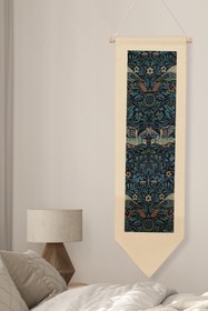 Resim William Morisse Duvar Halısı, Sanat Serisi Dekor, 100cm Kanvas Flama Askılı Duvar Örtüsü NO:678 - Renkli - 13 / 30 x 100 