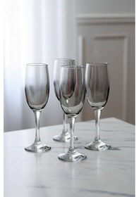 Resim Grandora 6 Lı Şık Kahve Yanı Bardak Seti Ince Camlı Şeffaf 