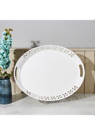 Resim Evstylee Romantik Tepsi - Beyaz - 52x39 Cm Çok Renkli 