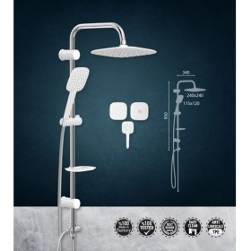 Resim Valtemo Valtemoaqua White Rain Shower Set 