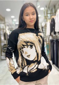 Resim Minimoda Kids Anıme Desenli Kız Çocuk Kazak 