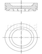 Resim MAHLE 0318801 Piston+Segman 0.40 78.50Mm (Peugeot:106 306 Em 1.6 8V Tu5-Jp4 -) 062863 (WK722697) 