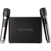 Resim Microlab M60 Vega 100w Rgb 2 Adet Kablosuz Mikrofonlu Bluetooth Karaoke Hoparlör 15.000mah Batarya 