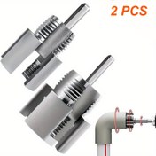 Resim 2 Adet Boru Diş Onarım Seti - Evrensel Standart Diş Tasarımı/Drill Adaptörü, 1/2"-DN15 ve 3/4''-DN20 Boyutlu Plastik Boru Kesme ve Diş Açma için Uygun, Bahçe ve Ev İçi Boru Montajı ve Bakım İçin Özel Kalıp 