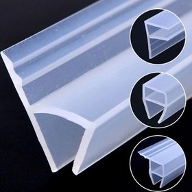 Resim 199,99 cm Ofis Balkon Kapı ve Pencere Conta Bandı H/L/U Şekilli Cam Kapılar için - Silikon Küvet Duş Su Geçirmez Şerit Ses Yalıtım Tıkacı 