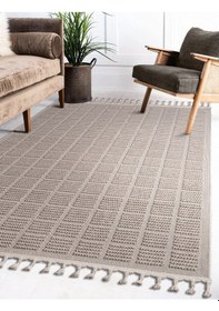 Resim Bukle11880 Bej Yumuşak Dokulu Halı Kilim Salon Mutfak Koridor Kesme Yolluk Dokuma Makine Halısı Bej 