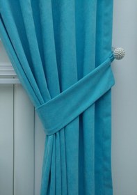 Resim Evdepo Home Turkuaz Fon Perde Tek Kanat (536525153) Turkuaz 