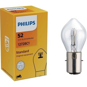 Resim PHILIPS S2 35-35W MOTOSİKLET FAR AMPUL12728 C1 