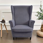 Resim Jacquard Esnek Kadife Kaplan Desenli Koltuk Örtüsü, Kanatlı Koltuk Takımı - Modern Minimalist Ev Yatak Odası ve Yemek Odası İçin Evcil Hayvan Dostu 