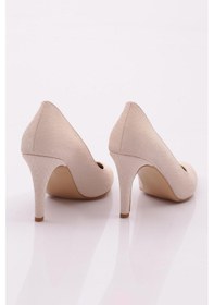 Resim Dgn 1002 Kadin Topuklu Stiletto Ayakkabi 1002-2453-R9093 Ten 