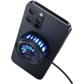 Resim W07 2 In 1 Uyumlu Magnetic Rgb Telefon Soğutucu Fan & Magsafe Şarj Aygıtı 15w Kablosuz Şarj Aleti 