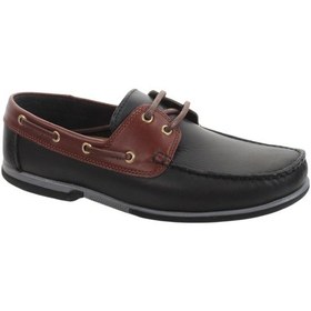 Resim Riverland Y-03 Erkek Siyah-Kahve Hakiki Deri Casual Ayakkabı 