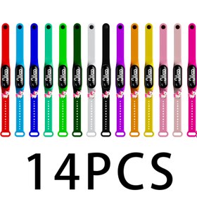 Resim 14 Parça Unicorn LED Dokunmatik Ekran Spor Saati - Unicorn Silikon Kayış | Dayanıklı Silikon Bant | Dış Aktiviteler İçin Uygun | Sevimli | Hediye 