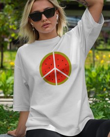 Resim Filistin Direnişi Karpuz Oversize Tişört 