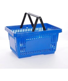 Resim Tekno Trust Mavi Plastik El Sepeti Market Mağaza Çamaşır Sepeti 