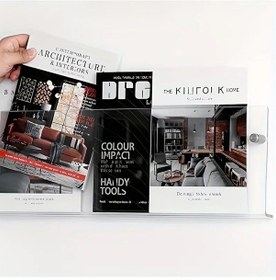 Resim Kitap Dergi Rafı Dikdörtgen Kenar Pleksi 40x15cm Diğer 