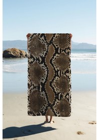 Resim Dijital Baskı Plaj Deniz Havlusu Yılan Derisi Desenli Peştamal Hvl0191 Renkli 