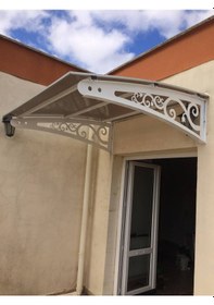 Resim Metal Taşıyıcılı Kapı Üstü Pratik Sundurma 140x120 Md2 