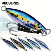 Resim PROBEROS 1 adet Kurşun Sert Yem Metal Parıltı ile - 7g/10g/14/18g/30g Yapay Dalga Balığı Yem, Canlı Karışık Renkler, Gerçekçi Tasarım Açık Hava Balıkçılık Ekipmanları için, Sevgililer Günü, Paskalya ve Kadınlar Günü Hediyeleri için Mükemmel, Balıkçılık Yem, Canlı Renkli Yem, Metalik Kaplama 