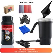 Resim Kraftech Buharlı Araba Far Temizleme Far Parlatma Seti 