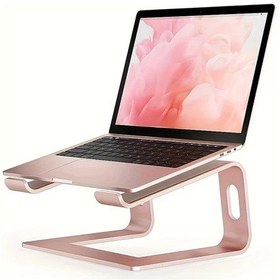 Resim Chuangyinshop Dizüstü Bilgisayar Standı 13 15 Inches Pembe Masalüstü Notebook Yükseltici Ergonomik 