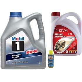 Resim Mobil 1 Motorsport Formula 10W-60 Tam Sentetik Motor Yağı 4 L + Nova Antifriz Cam Suyu 3 L + Cam Suyu 
