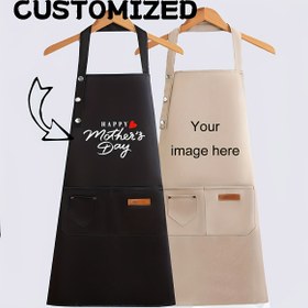Resim Özelleştirilebilir Susanoo Anneler Günü Önlüğü - Kişiselleştirilmiş Logo & 'Mutlu Anneler Günü' Tasarımı, Ayarlanabilir Askılar & Çift Cepler, Dayanıklı Polyester, Ev için Siyah/Bej, Bahçe İşleri, Ev İşleri, Şenlikli Tasarım, Sağlam Yapım, Bahçe Severler, Mutfak Aksesuarı, Güçlendirilmiş Dikiş, Çalışkan Anneler 