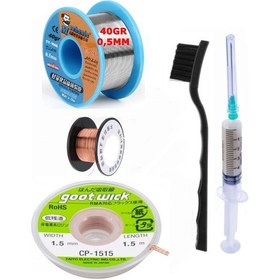 Resim Mechanic Lehim Noclean Sn63/pb37 40g 0,5mm Lehim Toplama Cp-1515 Emme Teli 1,5mm 5li Set 