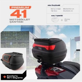 Resim Wogen 41 Litre Premium Sırt Dayamalı Motosiklet Çantası - Siyah - 1405 004 Siyah 