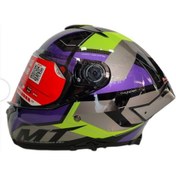 Resim Mt Thunder 4SV Valiant B2 Güneş Vizörlü Kask Mor Parlak Gri Sarı 